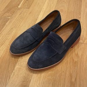 Men’s J Crew Blue Suede loafers size 10.5